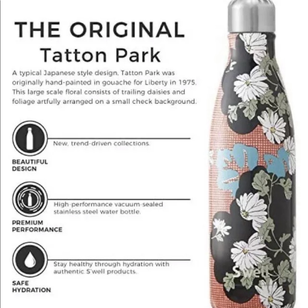 S’well Liberty of London fabrics insulated bottle - Picture 4 of 8